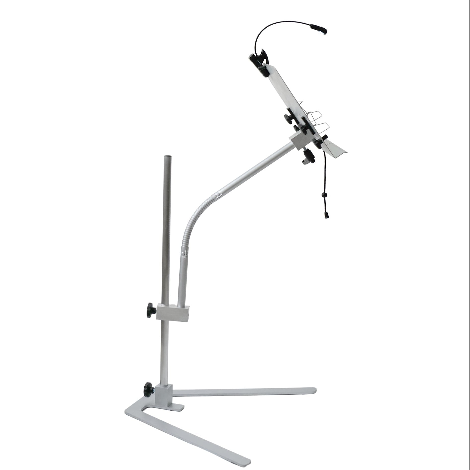 easyread leseständer leseständer + led leselampe mit extra langem schwanenhals.