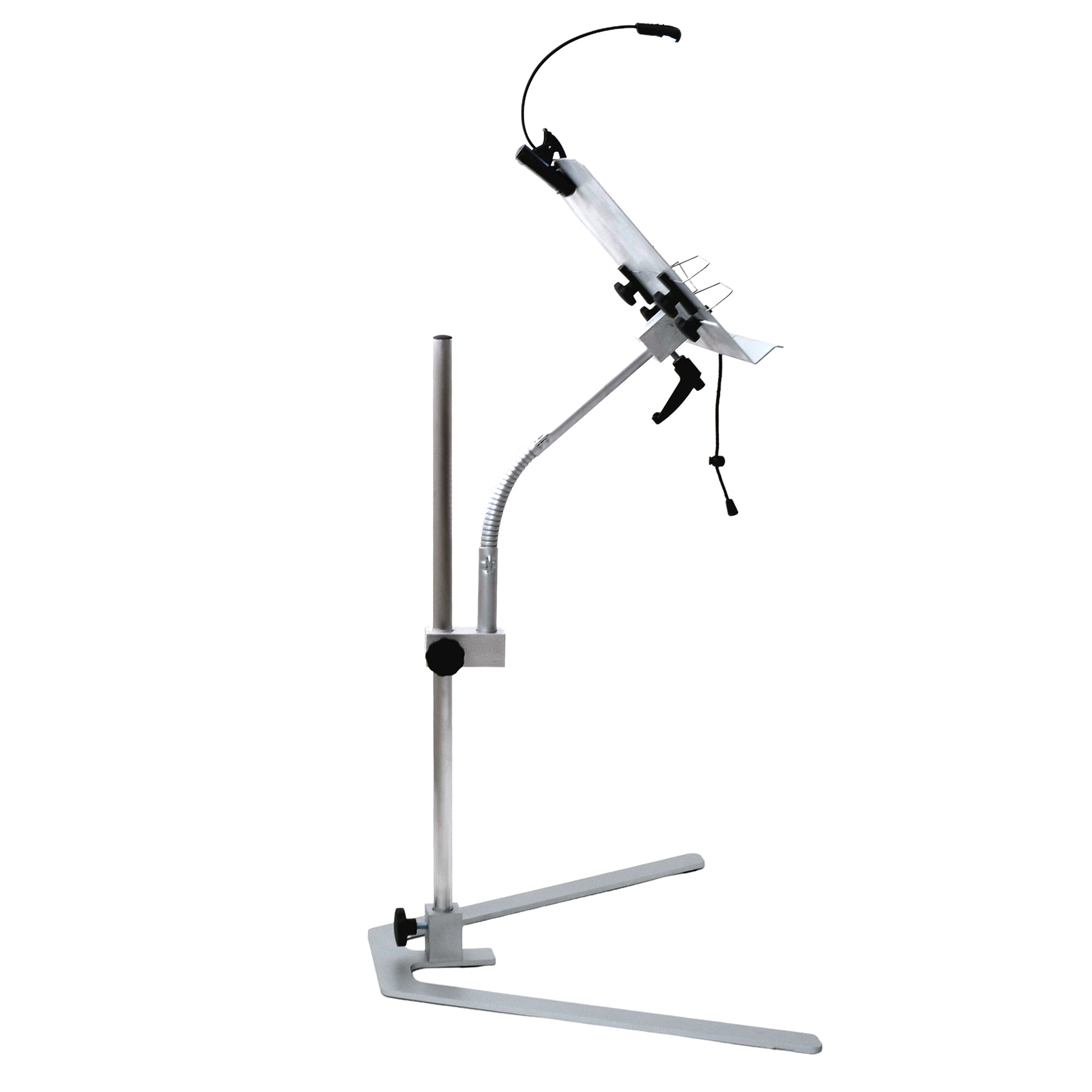 easyread leseständer leseständer + led leselampe mit kurzem schwanenhals.