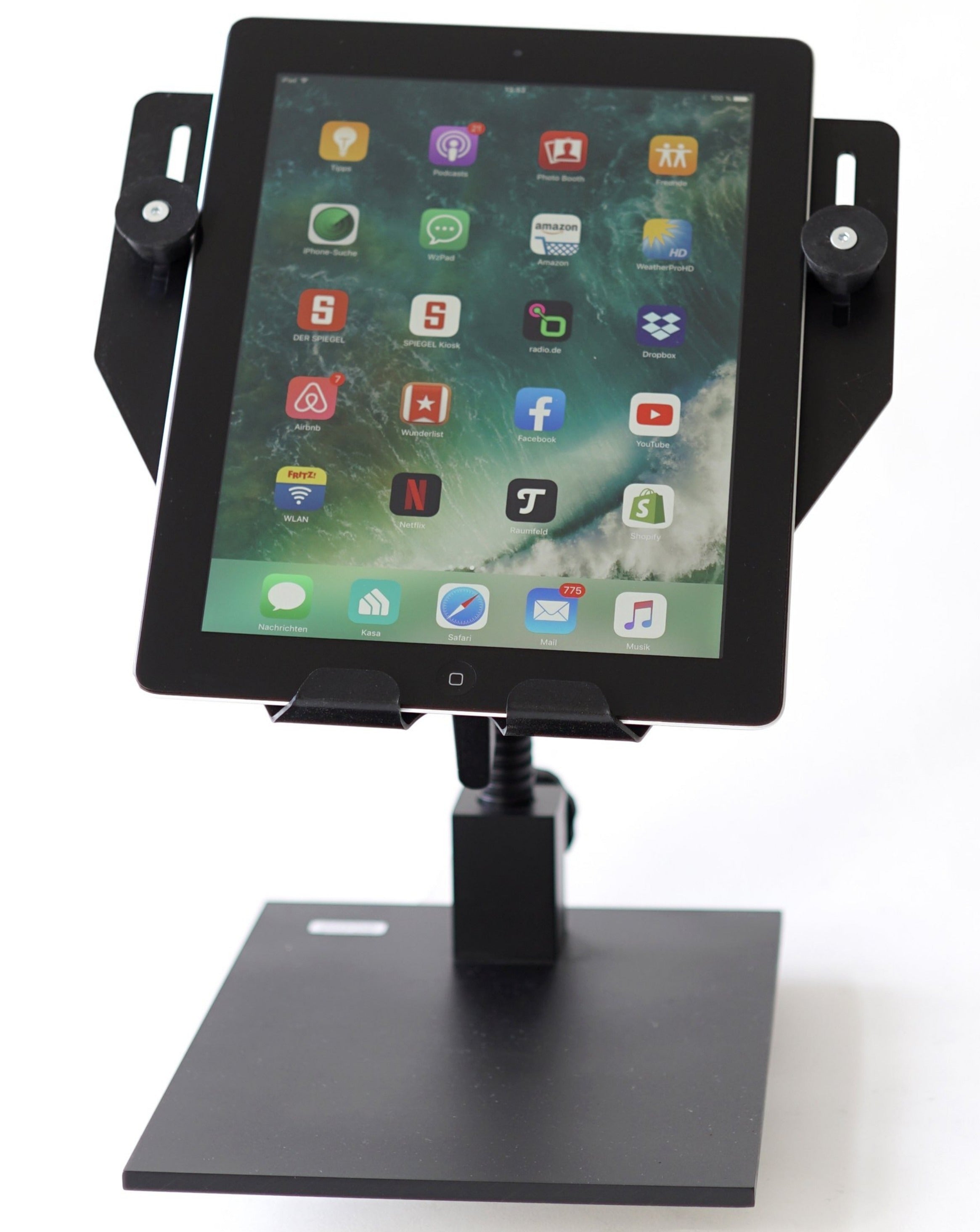 easyread tablet tischständer schwarz / aluminium natur gebürstet